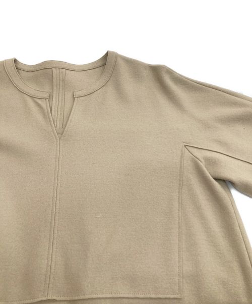 PLAIN PEOPLE（プレインピープル）PLAIN PEOPLE (プレインピープル) ダブルフェイスウールワンピース ベージュ サイズ:3の古着・服飾アイテム