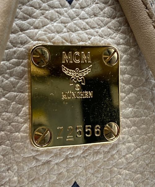 MCM（エムシーエム）MCM (エムシーエム) 2WAY巾着ショルダーバッグ ベージュの古着・服飾アイテム
