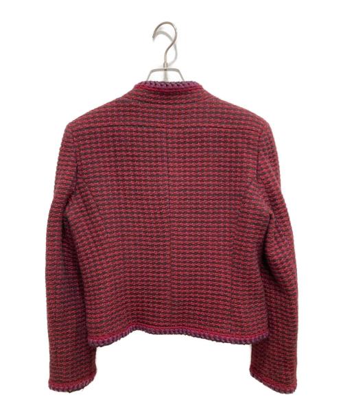 CHANEL（シャネル）CHANEL (シャネル) ツイードジャケット レッド サイズ:L (40)の古着・服飾アイテム