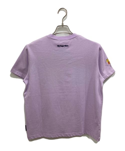 My Sugar Babe（マイシュガーベイブ）My Sugar Babe (マイシュガーベイブ) MSB embroidery flower logo tee パープル サイズ:M 未使用品の古着・服飾アイテム