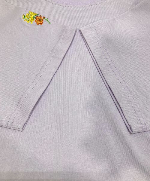 My Sugar Babe（マイシュガーベイブ）My Sugar Babe (マイシュガーベイブ) MSB embroidery flower logo tee パープル サイズ:M 未使用品の古着・服飾アイテム