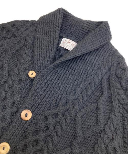 INVERALLAN（インバーアラン）INVERALLAN (インバーアラン) 6hショールカラーカーディガン ブラック サイズ:不明（M相当）の古着・服飾アイテム