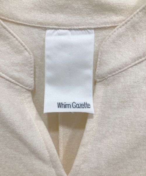 Whim Gazette（ウィムガゼット）Whim Gazette (ウィムガゼット) ウール天竺ワンピース ホワイト サイズ:36の古着・服飾アイテム