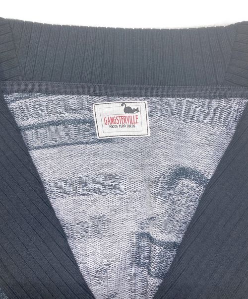 GANGSTERVILLE（ギャングスタービル）GANGSTERVILLE (ギャングスタービル) MOJO-SHAWL CARDIGAN ブラック サイズ:Mの古着・服飾アイテム