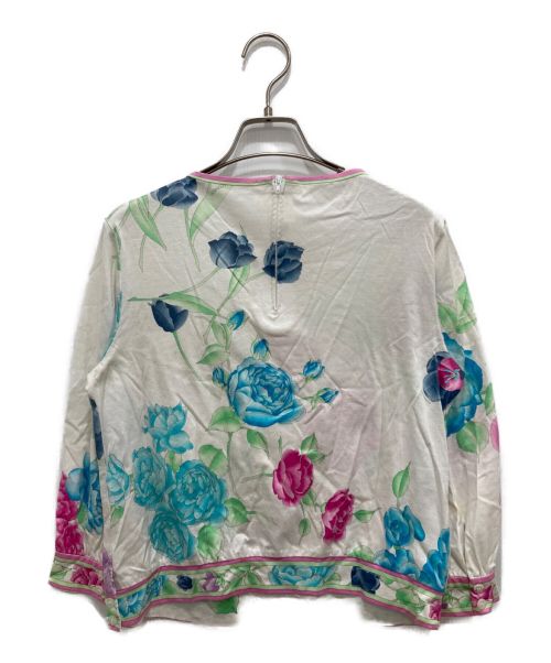 LEONARD（レオナール）LEONARD (レオナール) 総柄ブラウス ホワイト サイズ:Mの古着・服飾アイテム