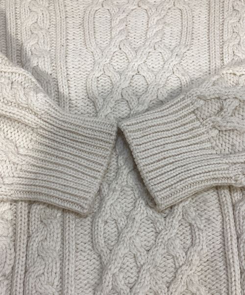 CALLAN（カラン）CALLAN (カラン) アランニット ベージュ サイズ:Lの古着・服飾アイテム