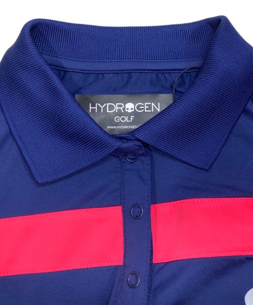HYDROGEN（ハイドロゲン）HYDROGEN (ハイドロゲン) ゴルフポロシャツ ネイビー サイズ:S 未使用品の古着・服飾アイテム