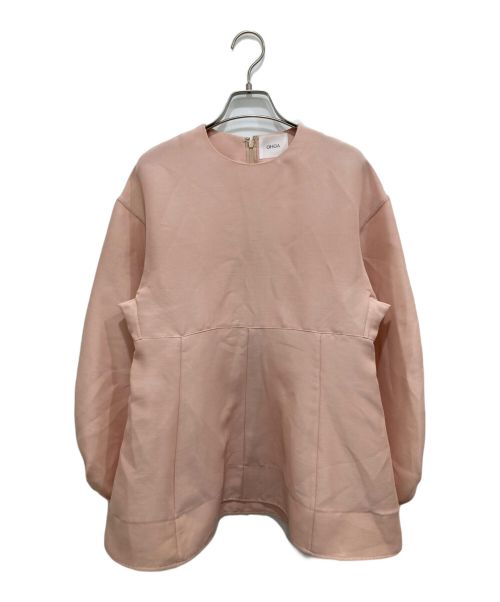 OHGA（オオガ）OHGA (オオガ) ペプラムブラウス ピンク サイズ:Freeの古着・服飾アイテム