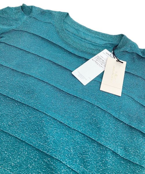 GRACE CONTINENTAL（（グレースコンチネンタル）GRACE CONTINENTAL (（グレースコンチネンタル) シアーラメニットトップ エメラルドグリーン サイズ:36の古着・服飾アイテム