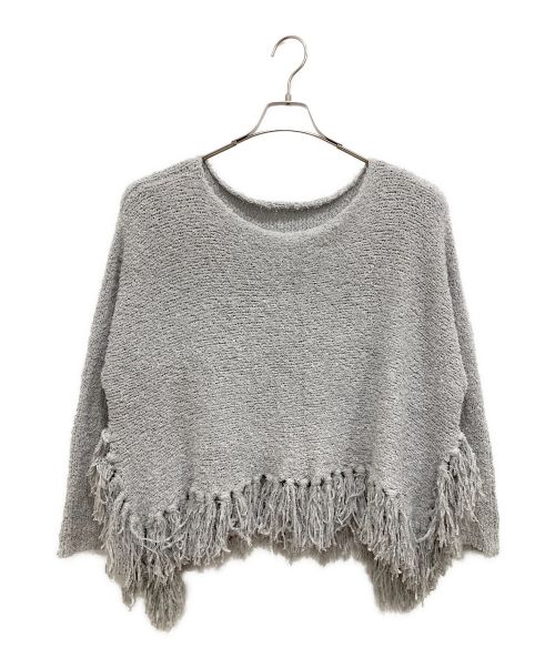 Diagram GRACE CONTINENTAL（ダイアグラム グレースコンチネンタル）Diagram GRACE CONTINENTAL (ダイアグラム グレースコンチネンタル) ボートルーズニットトップ グレー サイズ:36の古着・服飾アイテム