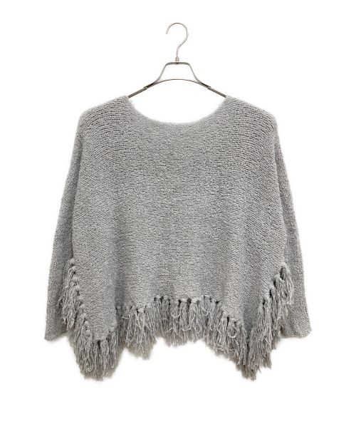 Diagram GRACE CONTINENTAL（ダイアグラム グレースコンチネンタル）Diagram GRACE CONTINENTAL (ダイアグラム グレースコンチネンタル) ボートルーズニットトップ グレー サイズ:36の古着・服飾アイテム