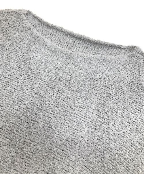 Diagram GRACE CONTINENTAL（ダイアグラム グレースコンチネンタル）Diagram GRACE CONTINENTAL (ダイアグラム グレースコンチネンタル) ボートルーズニットトップ グレー サイズ:36の古着・服飾アイテム