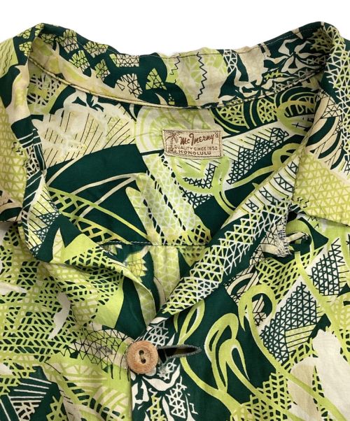 Mc Inerny's（マキナニー）Mc Inerny's (マキナニー) ヴィンテージアロハシャツ 黄緑 サイズ:不明の古着・服飾アイテム