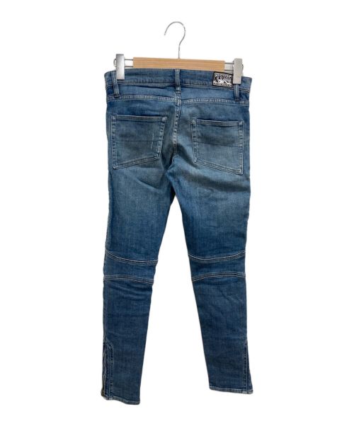 Hysteric Glamour（ヒステリックグラマー）Hysteric Glamour (ヒステリックグラマー) USED加工ISKOデニム 九分丈バイカーPT インディゴ サイズ:XSの古着・服飾アイテム