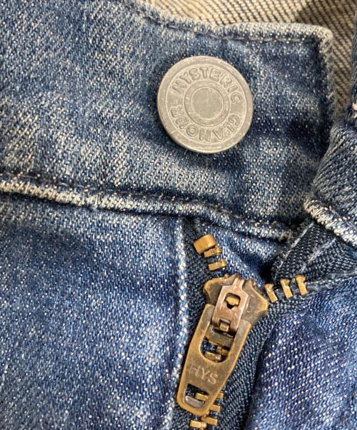 Hysteric Glamour（ヒステリックグラマー）Hysteric Glamour (ヒステリックグラマー) USED加工ISKOデニム 九分丈バイカーPT インディゴ サイズ:XSの古着・服飾アイテム