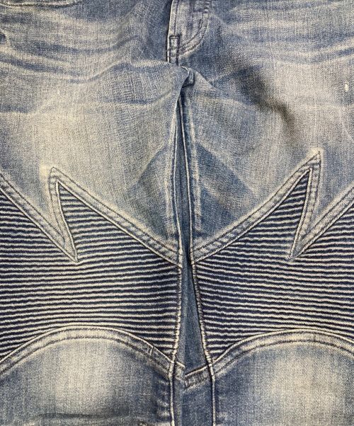 Hysteric Glamour（ヒステリックグラマー）Hysteric Glamour (ヒステリックグラマー) USED加工ISKOデニム 九分丈バイカーPT インディゴ サイズ:XSの古着・服飾アイテム