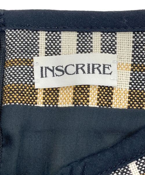 INSCRIRE（アンスクリア）INSCRIRE (アンスクリア) ウールチェックスカート ベージュ サイズ:Sの古着・服飾アイテム
