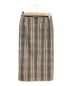 INSCRIRE (アンスクリア) ウールチェックスカート ベージュ サイズ:S：5000円