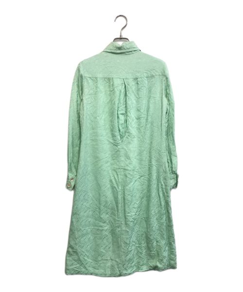 MISS Dior（ミス ディオール）MISS Dior (ミス ディオール) 総柄シルクワンピース 黄緑 サイズ:9の古着・服飾アイテム