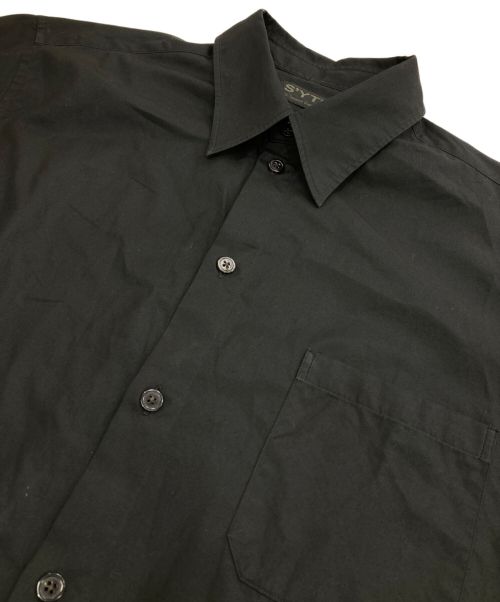 s'yte（サイト）s'yte (サイト) ブロードレギュラーカラーシャツ ブラック サイズ:4の古着・服飾アイテム