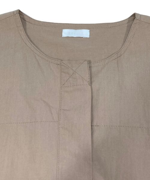 SEEALL（シーオール）SEEALL (シーオール) 比翼シャツワンピース ベージュ サイズ:38の古着・服飾アイテム