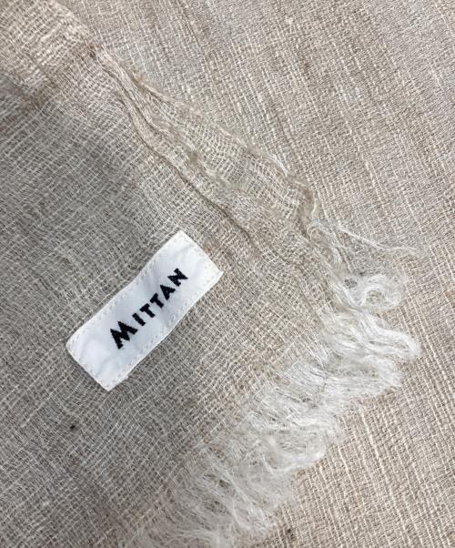 MITTAN（ミッタン）MITTAN (ミッタン) リネン大判ストール ベージュの古着・服飾アイテム
