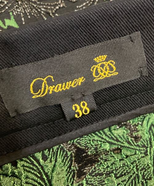 DRAWER（ドゥロワー）DRAWER (ドゥロワー) 刺繍スカート ブラック サイズ:Mの古着・服飾アイテム