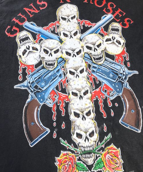バンドTシャツ（バンドTシャツ）バンドTシャツ (バンドTシャツ) 90s GUNS N ROSES(ガンズ・アンド・ローゼズ) バンドTシャツ ブラック サイズ:不明の古着・服飾アイテム