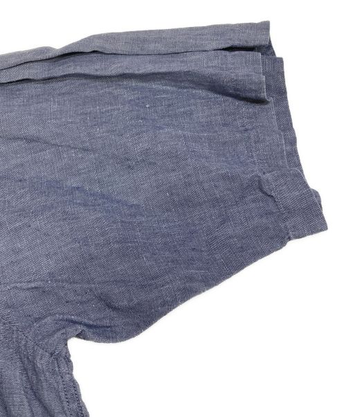 PAPAS（パパス）PAPAS (パパス) 半袖リネンシャツ インディゴ サイズ:Lの古着・服飾アイテム