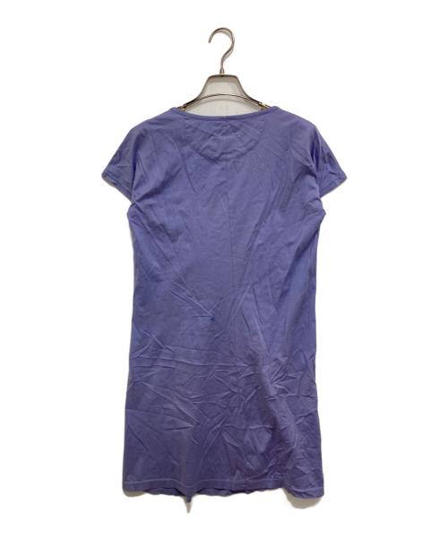 MM6 Maison Margiela（エムエムシックスメゾンマルジェラ）MM6 Maison Margiela (エムエムシックス メゾンマルジェラ) 半袖ギャザーワンピース パープル サイズ:Sの古着・服飾アイテム