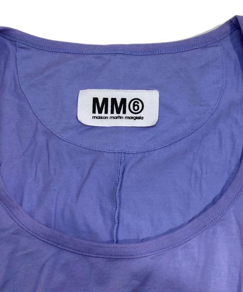 MM6 Maison Margiela（エムエムシックスメゾンマルジェラ）MM6 Maison Margiela (エムエムシックス メゾンマルジェラ) 半袖ギャザーワンピース パープル サイズ:Sの古着・服飾アイテム