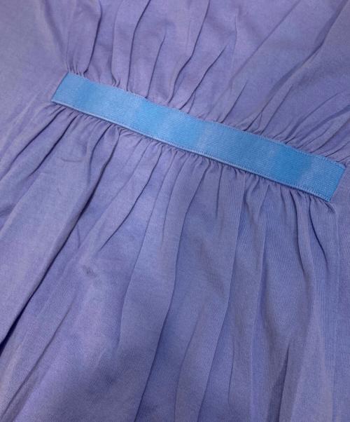 MM6 Maison Margiela（エムエムシックスメゾンマルジェラ）MM6 Maison Margiela (エムエムシックス メゾンマルジェラ) 半袖ギャザーワンピース パープル サイズ:Sの古着・服飾アイテム
