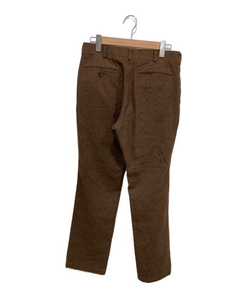 COMME des GARCONS HOMME（コムデギャルソン オム）COMME des GARCONS HOMME (コムデギャルソン オム) シワ加工ストレートパンツ ブラウン サイズ:Sの古着・服飾アイテム