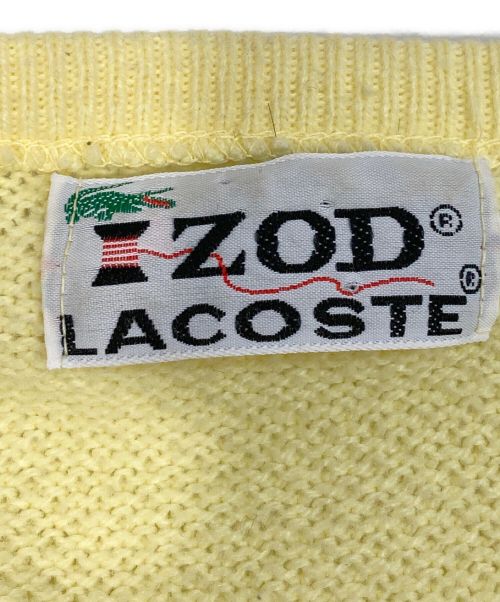 LACOSTE（ラコステ）LACOSTE (ラコステ) Vネックニット レモンイエロー サイズ:参考サイズ参照の古着・服飾アイテム