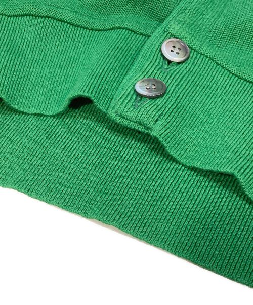 Yonetomi（ヨネトミ）YONETOMI (ヨネトミ) ギマコットンカーディガン グリーン サイズ:3(L)の古着・服飾アイテム