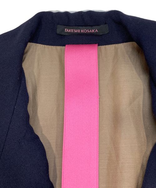 TAKESHI KOSAKA by Y’s Pink Label（タケシコサカバイワイズピンクレーベル）TAKESHI KOSAKA by Y’s Pink Label (タケシコサカバイワイズピンクレーベル) 金釦ウールショートPコート ネイビー サイズ:1の古着・服飾アイテム