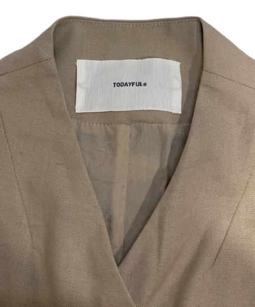 TODAYFUL（トゥデイフル）TODAYFUL (トゥデイフル) Dobby Linen Vest ベージュ サイズ:Mの古着・服飾アイテム