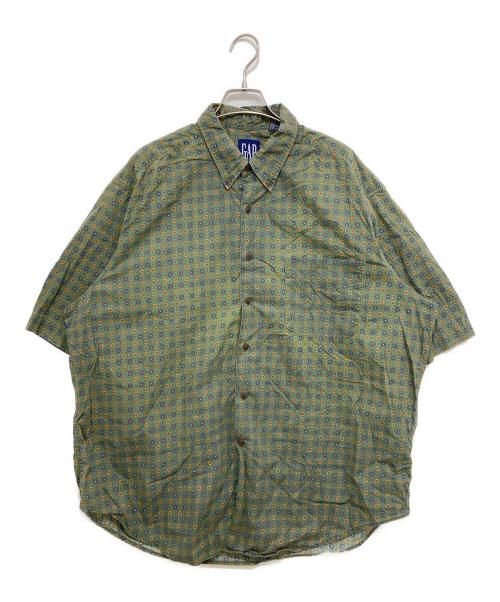GAP（ギャップ）GAP (ギャップ) ペイズリー柄半袖シャツ グリーン サイズ:XLの古着・服飾アイテム