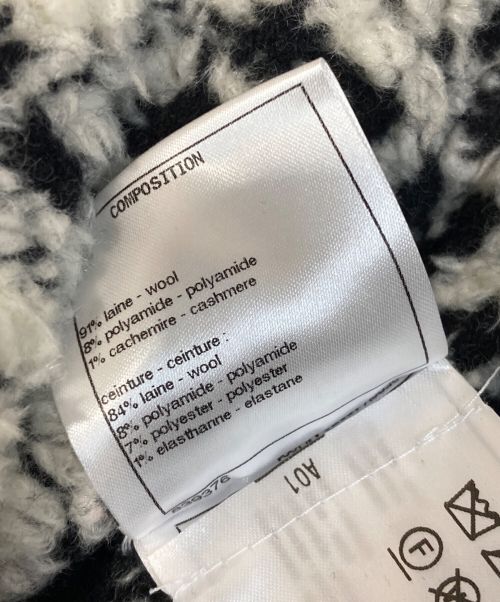 CHANEL（シャネル）CHANEL (シャネル) ノルディック柄ココマークニットスカート ベージュ×ブラック サイズ:S (36)の古着・服飾アイテム