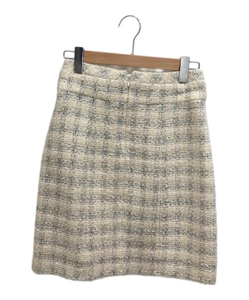 CHANEL（シャネル）CHANEL (シャネル) ココボタンツイード台形スカート ベージュ サイズ:M (38)の古着・服飾アイテム