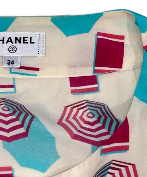CHANEL（シャネル）CHANEL (シャネル) 総柄ワンピース マルチカラー サイズ:S (36)の古着・服飾アイテム