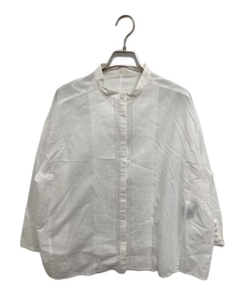 オオカミとフクロウ（オオカミトフクロウ）オオカミとフクロウ (オオカミトフクロウ) ギャザーブラウス ホワイト サイズ:記載なしの古着・服飾アイテム