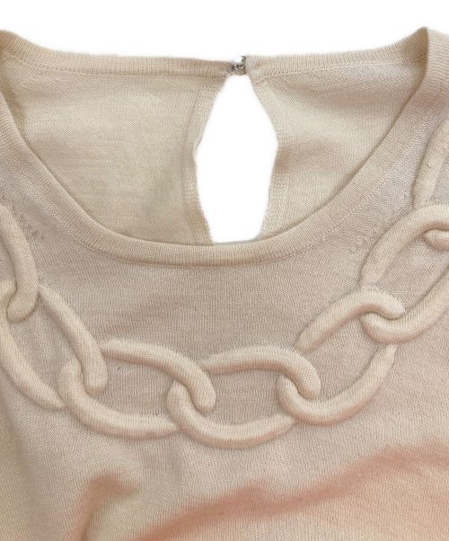 sacai（サカイ）sacai (サカイ) シルク混切替ワンピース ベージュ サイズ:2の古着・服飾アイテム