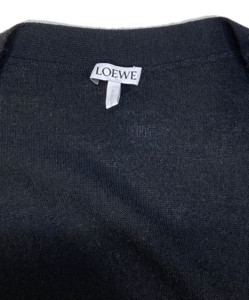 LOEWE（ロエベ）LOEWE (ロエベ) アナグラムロゴ刺繍カーディガン ブラック サイズ:Lの古着・服飾アイテム