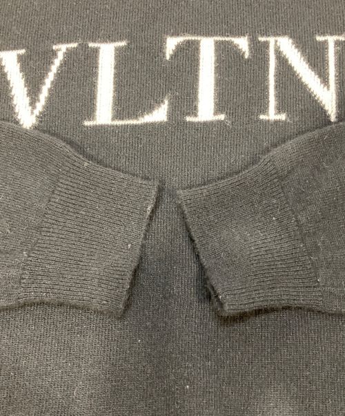 VALENTINO（ヴァレンティノ）VALENTINO (ヴァレンティノ) VLTNロゴニット ブラック サイズ:Mの古着・服飾アイテム