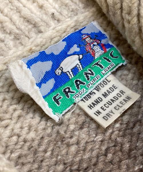 FRANTIC（フランティック）FRANTIC (フランティック) ヴィンテージエクアドルニットジャケット ベージュ サイズ:L・XL相当の古着・服飾アイテム