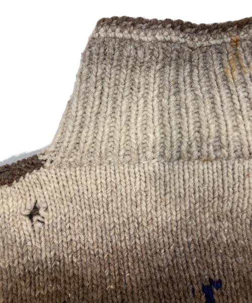 FRANTIC（フランティック）FRANTIC (フランティック) ヴィンテージエクアドルニットジャケット ベージュ サイズ:L・XL相当の古着・服飾アイテム