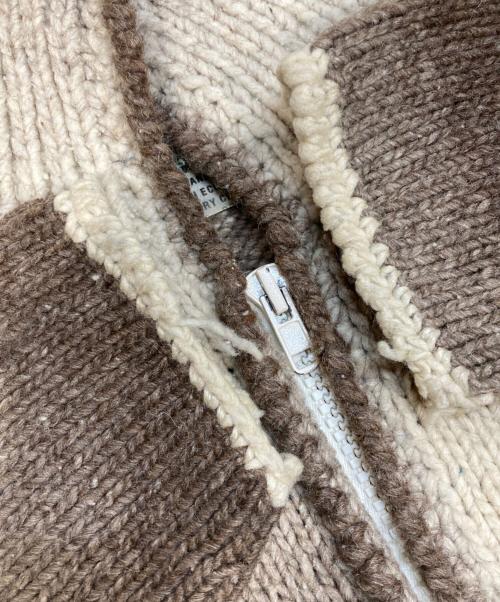 FRANTIC（フランティック）FRANTIC (フランティック) ヴィンテージエクアドルニットジャケット ベージュ サイズ:L・XL相当の古着・服飾アイテム