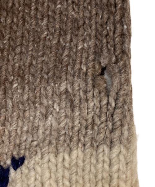 FRANTIC（フランティック）FRANTIC (フランティック) ヴィンテージエクアドルニットジャケット ベージュ サイズ:L・XL相当の古着・服飾アイテム