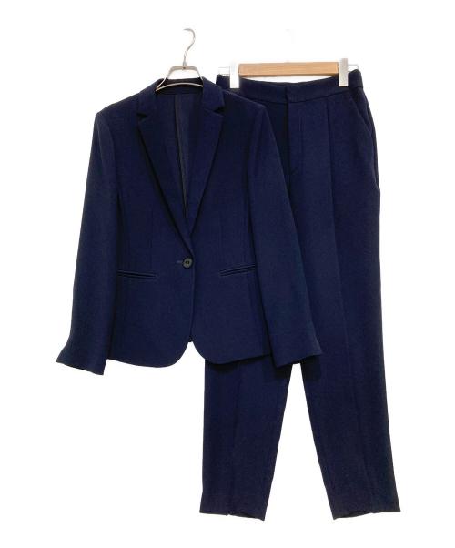 NOLLEY'S sophi（ノーリーズソフィー）NOLLEY'S sophi (ノーリーズソフィー) バックサテンテーラードセットアップ ネイビー サイズ:トップス(L)・ボトムス(M)の古着・服飾アイテム